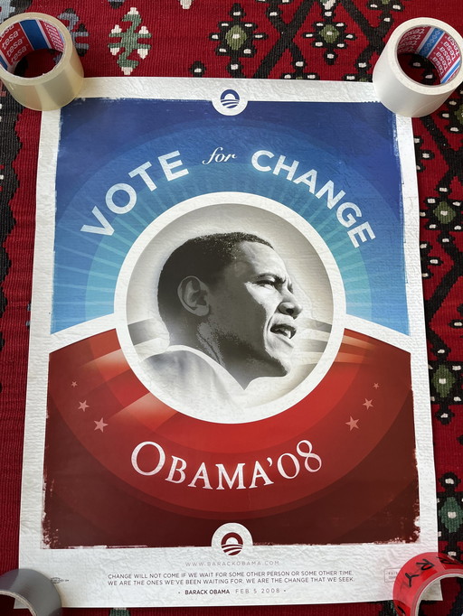 Votez pour le changement - Obama '08 - Affiche de campagne 2008 de Barack Obama