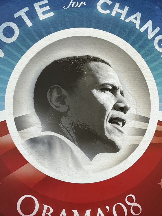 Image 1 of Votez pour le changement - Obama '08 - Affiche de campagne 2008 de Barack Obama