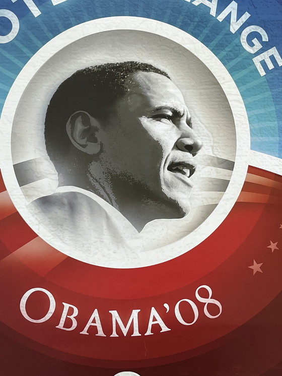 Image 1 of Votez pour le changement - Obama '08 - Affiche de campagne 2008 de Barack Obama