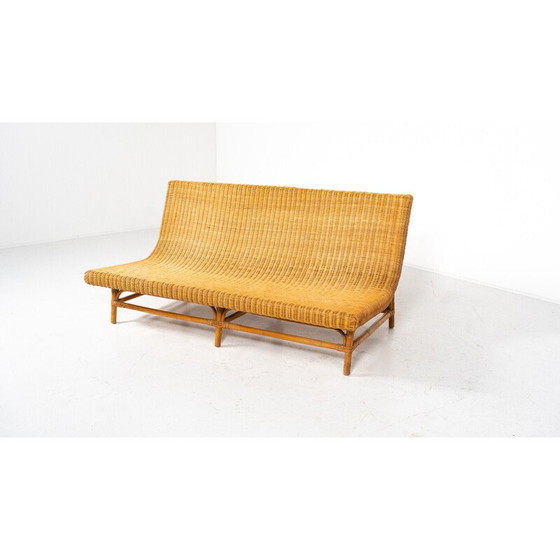 Image 1 of Banc vintage en osier, Italie 1970