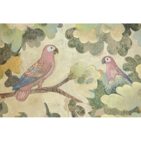 Image 1 of Panneau décoratif vintage représentant des oiseaux