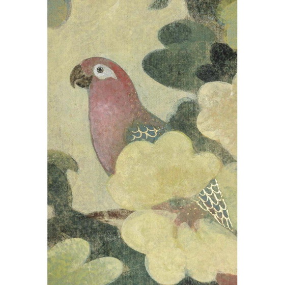 Image 1 of Panneau décoratif vintage représentant des oiseaux