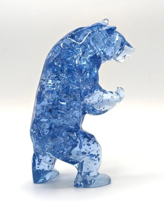 Image 1 of Richard Orlinski Bear Bubble Blue