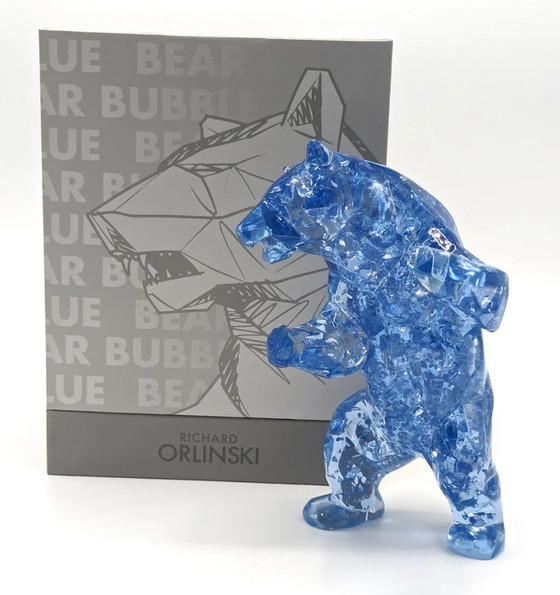 Image 1 of Richard Orlinski Bear Bubble Blue