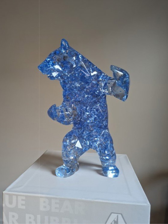 Image 1 of Richard Orlinski Bear Bubble Blue