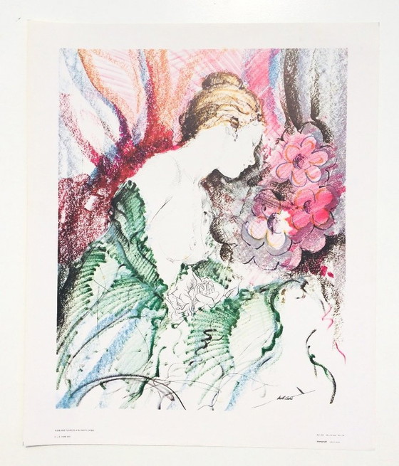 Image 1 of Estampe d'art : "Nu avec fleurs" de Martí Carbó