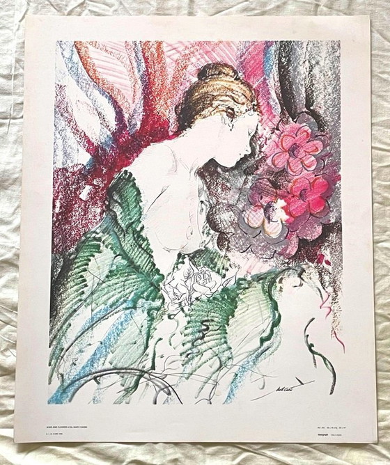 Image 1 of Estampe d'art : "Nu avec fleurs" de Martí Carbó