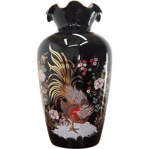 Vase en verre Mid Century