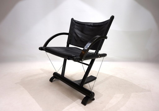 Chaise longue en cuir de Weishäupl Werkstätten String, 1980