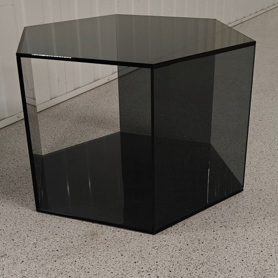 Image 1 of Table d'appoint hexagonale - Basse - Noir Transparent - Fest Amsterdam