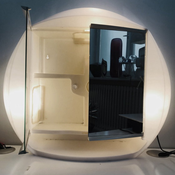Image 1 of Miroir Space Age • Armoire De Salle De Bain Vintage • Allibert • 1970