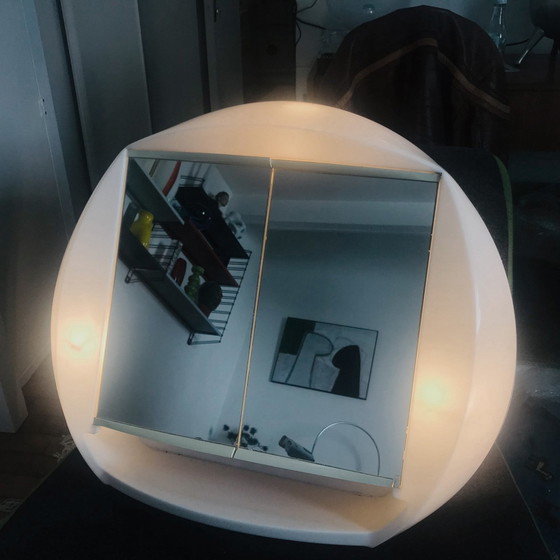 Image 1 of Miroir Space Age • Armoire De Salle De Bain Vintage • Allibert • 1970