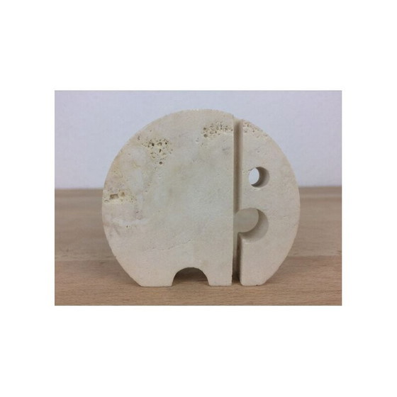 Image 1 of Éléphant en travertin vintage de Fratelli Mannelli, 1970