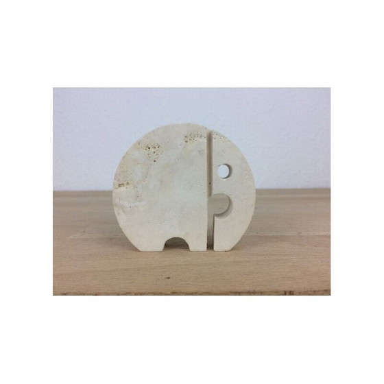 Image 1 of Éléphant en travertin vintage de Fratelli Mannelli, 1970