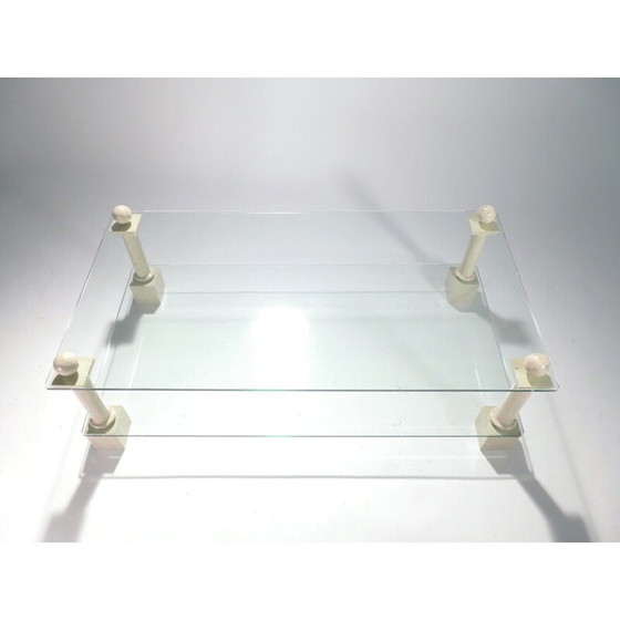 Image 1 of Table basse vintage en travertin par Philippe Barbier, 1970