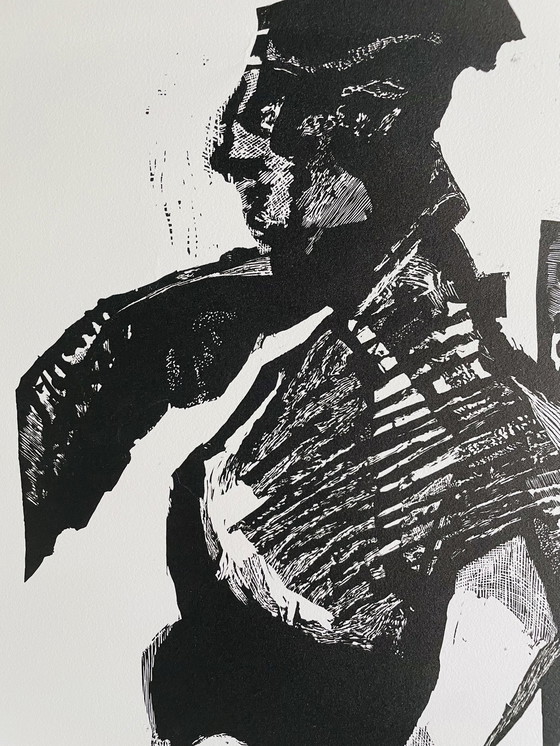 Image 1 of Un inconnu - Lithographie Manuel Kurpershoek