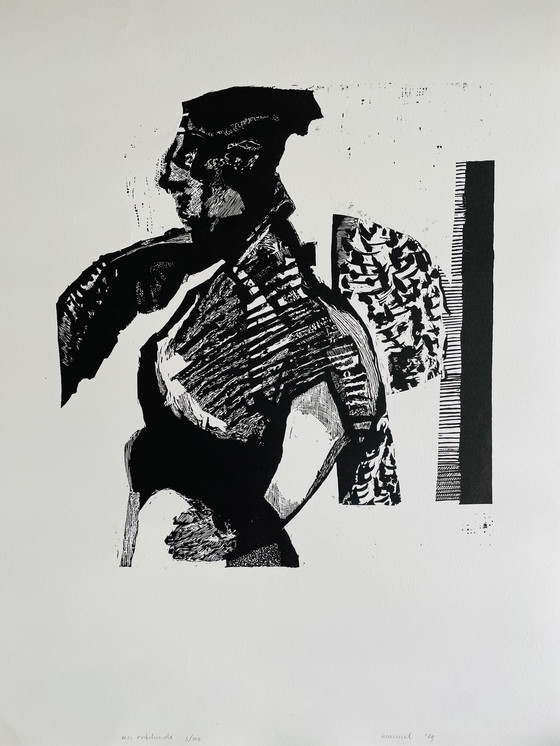 Image 1 of Un inconnu - Lithographie Manuel Kurpershoek