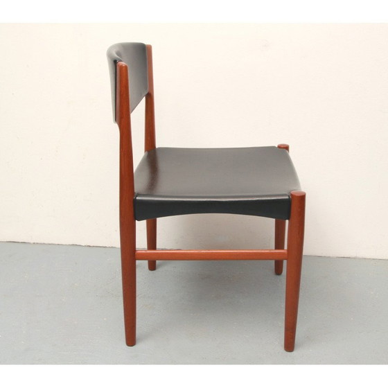 Image 1 of Ensemble de 4 chaises de salle à manger vintage danoises en bois de teck