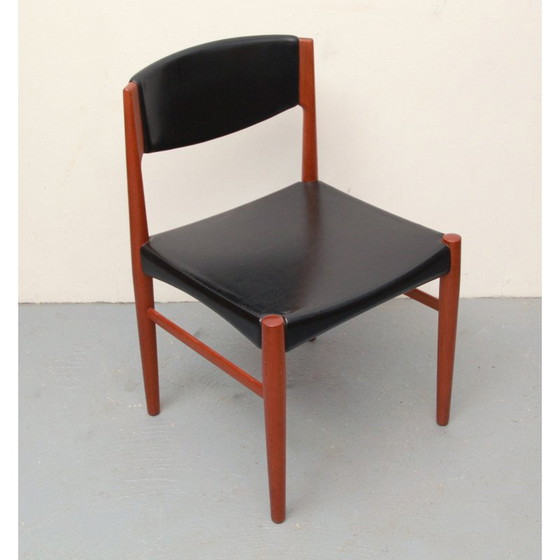 Image 1 of Ensemble de 4 chaises de salle à manger vintage danoises en bois de teck