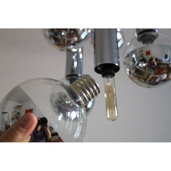 Image 1 of Pendentif cascade chromé vintage par Motoko Ishii pour Staff, 1970