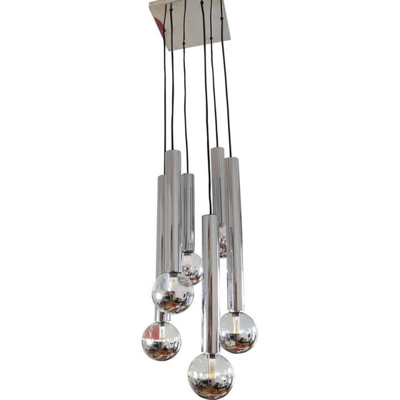 Image 1 of Pendentif cascade chromé vintage par Motoko Ishii pour Staff, 1970