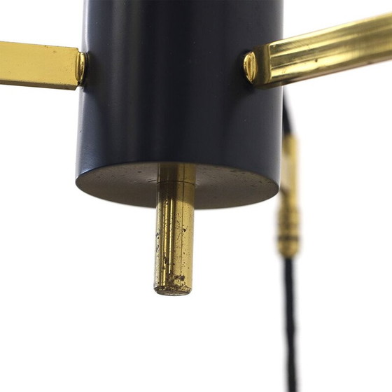 Image 1 of Lustre vintage avec trois pendentifs, 1950