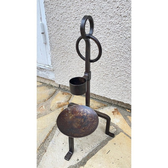 Image 1 of Paire de chandeliers vintage en acier