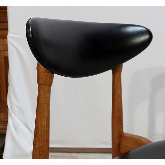 Image 1 of Ensemble de 4 chaises vintage modèle " Licorne " par Pierre Guariche pour Baumann, 1960