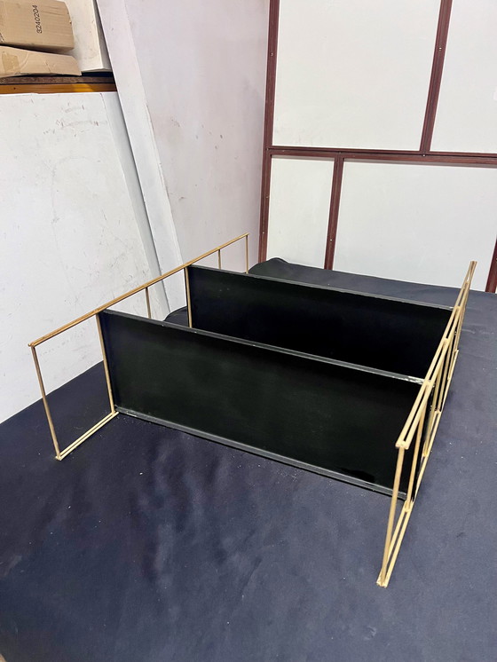 Image 1 of Étagère String En Laiton Et Métal, Années 1960.