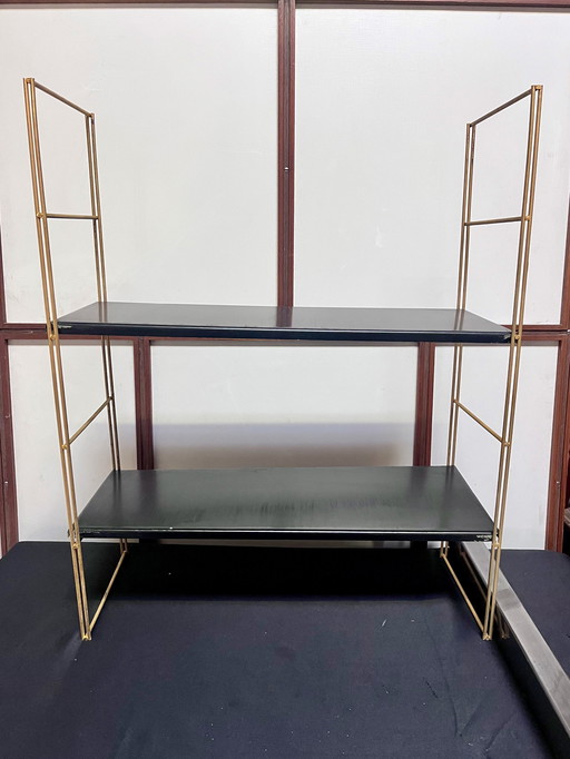 Étagère String En Laiton Et Métal, Années 1960.