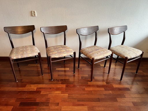 4 X chaises Lübke modèle 603 Par Gustav Herkströter