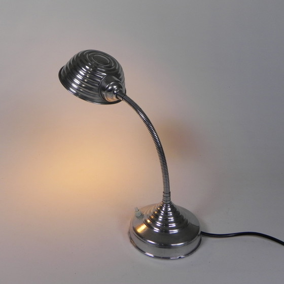 Image 1 of Lampe de bureau vintage en aluminium avec barre de flexion, années 1950