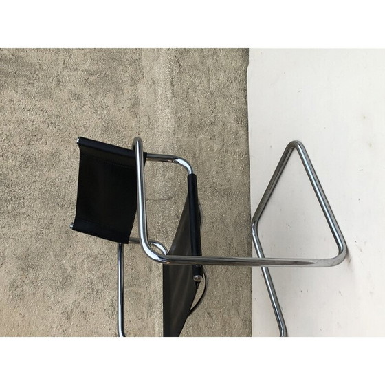 Image 1 of Fauteuil vintage en tube et cuir par Marcel Breuer