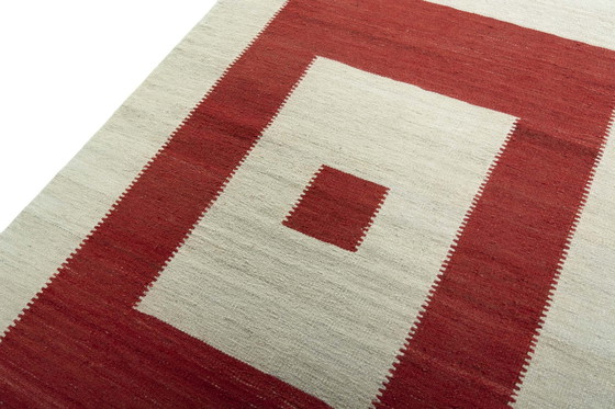 Image 1 of Designer Kilim Fars tissé à la main - 193 X 125 cm (Nouveau) - Elégance minimaliste