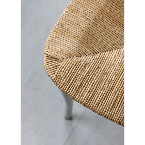 Image 1 of Chaise vintage en paille et métal, Italie