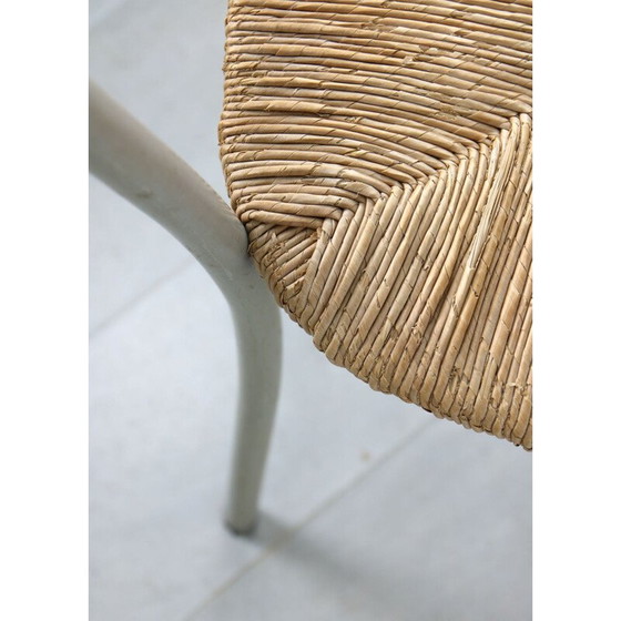Image 1 of Chaise vintage en paille et métal, Italie