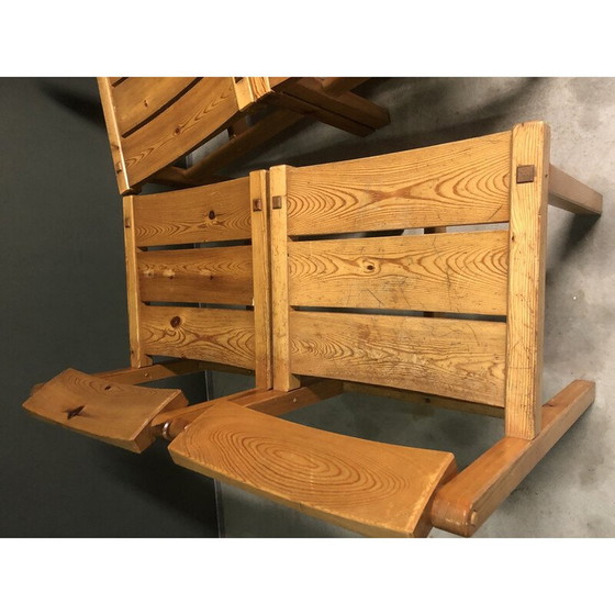 Image 1 of Ensemble de 4 chaises de salle à manger vintage en pin Edwin Helseth pour Stange Bruk, 1970