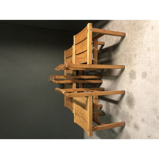 Image 1 of Ensemble de 4 chaises de salle à manger vintage en pin Edwin Helseth pour Stange Bruk, 1970