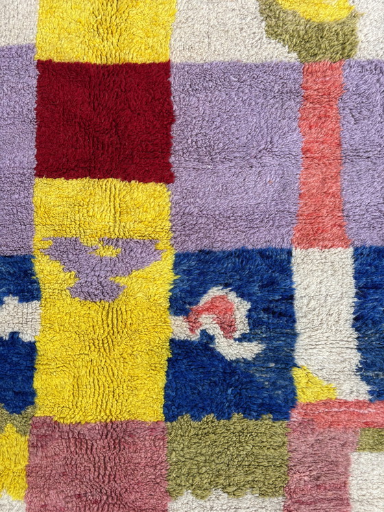 Image 1 of Tapis berbère marocain en laine colorée 210X290 Cm