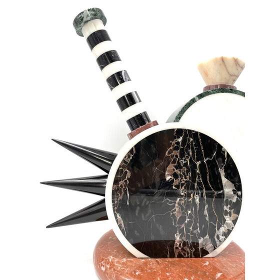Image 1 of Vase sculpture vintage "Sholapur" par Michele de Lucchi pour Up & Up, Carrara Italie 1985