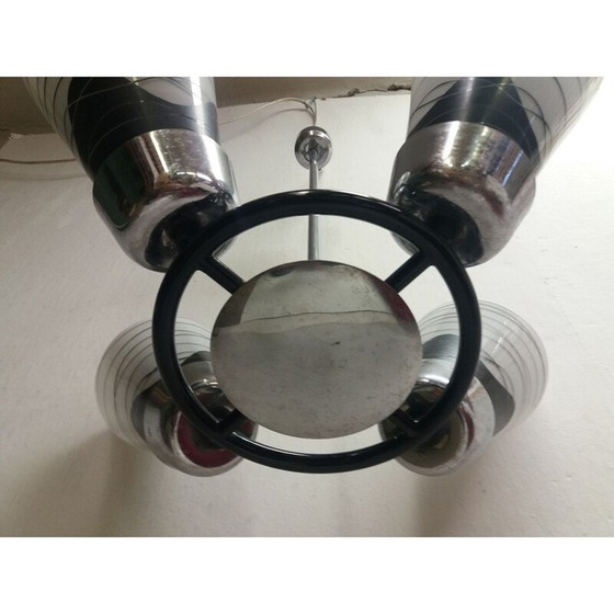 Image 1 of Lustre vintage en métal Drupol, Tchécoslovaquie 1968