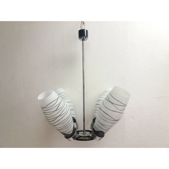 Image 1 of Lustre vintage en métal Drupol, Tchécoslovaquie 1968