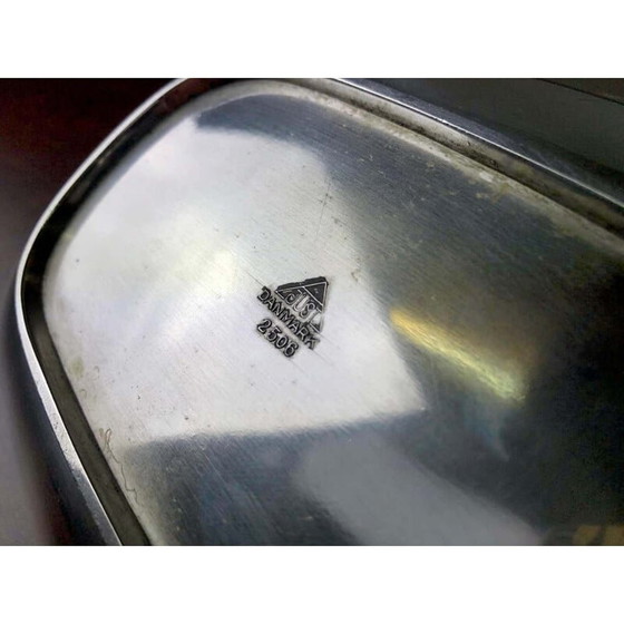 Image 1 of Plat de service et bol vintage en étain par Just Andersen, Danemark 1940
