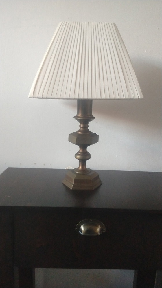 Image 1 of Lampe à poser en laiton