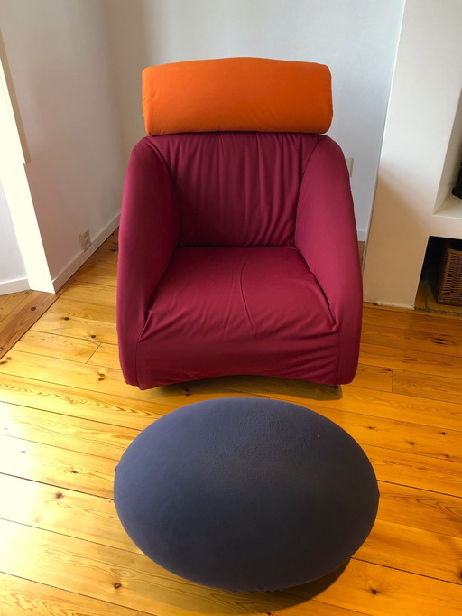 1X fauteuil Baleri Mama avec 1X pouf Tatino