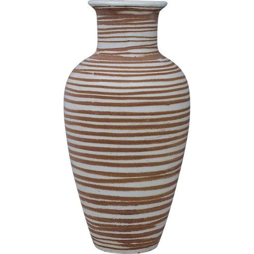 Vase de sol vintage en terre cuite par Anna-Lisa Thomson pour Upsala Ekeby, Suède, années 1940