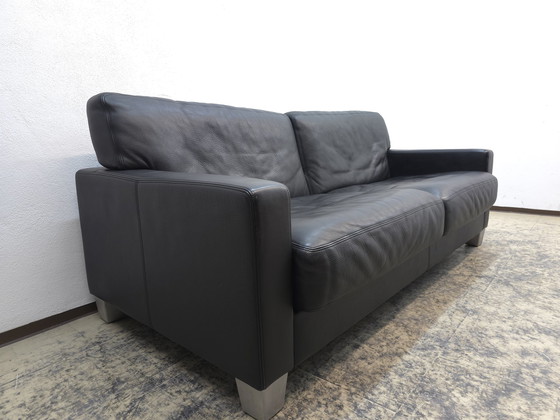 Image 1 of De Sede Ds 17 Canapé Noir Cuir Club Canapé design en cuir Canapé Desede