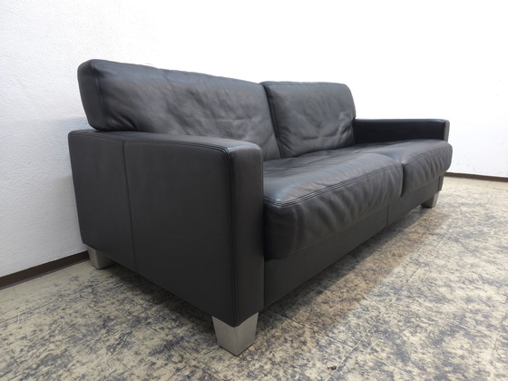 Image 1 of De Sede Ds 17 Canapé Noir Cuir Club Canapé design en cuir Canapé Desede