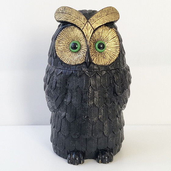 Image 1 of Seau à glace vintage en forme de hibou, 1970