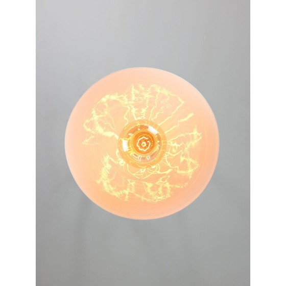 Image 1 of Lampe suspendue vintage en céramique et laiton, Italie